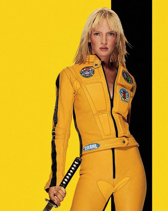 Kill Bill: Vol. 1 Uma Thurman Yellow Faux Leather Jacket