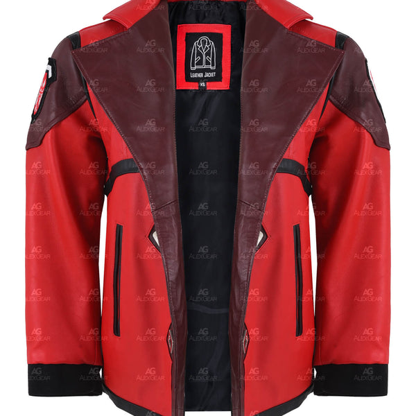 Arcane Vi LoL Red Cosplay Leather Jacket