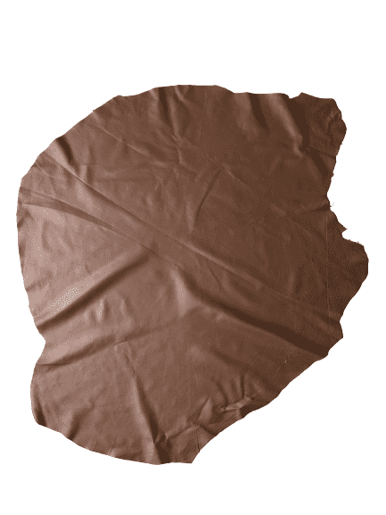Light Brown Nappa Sheepskin Leather Hide, showing whole hide natural contours