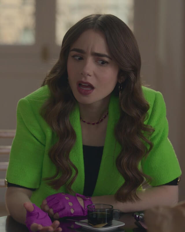 Emily In Paris Lime Cropped Jacket