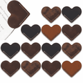 Genuine Leather Heart Bookmarks 12-Pack, showing 12-pack assorted color set