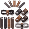Leather Cable Ties 10-Pack, showing 10-pack in black, brown, and tan