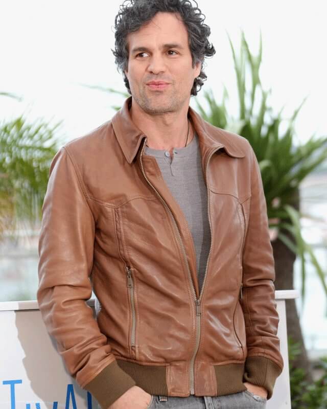 Mark Ruffalo Brown Leather Jacket