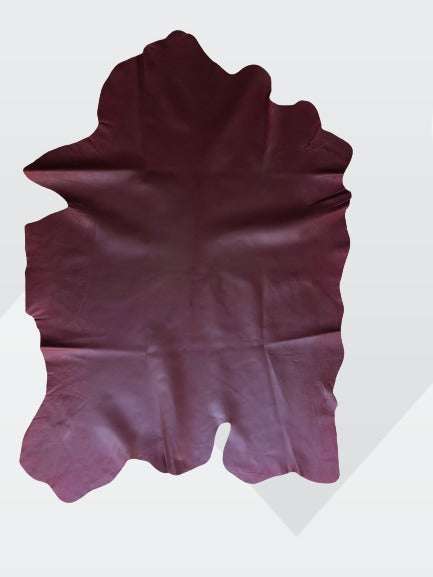 Maroon Nappa Sheepskin Leather Hide AA Grade, showing full lambskin pelt for craft