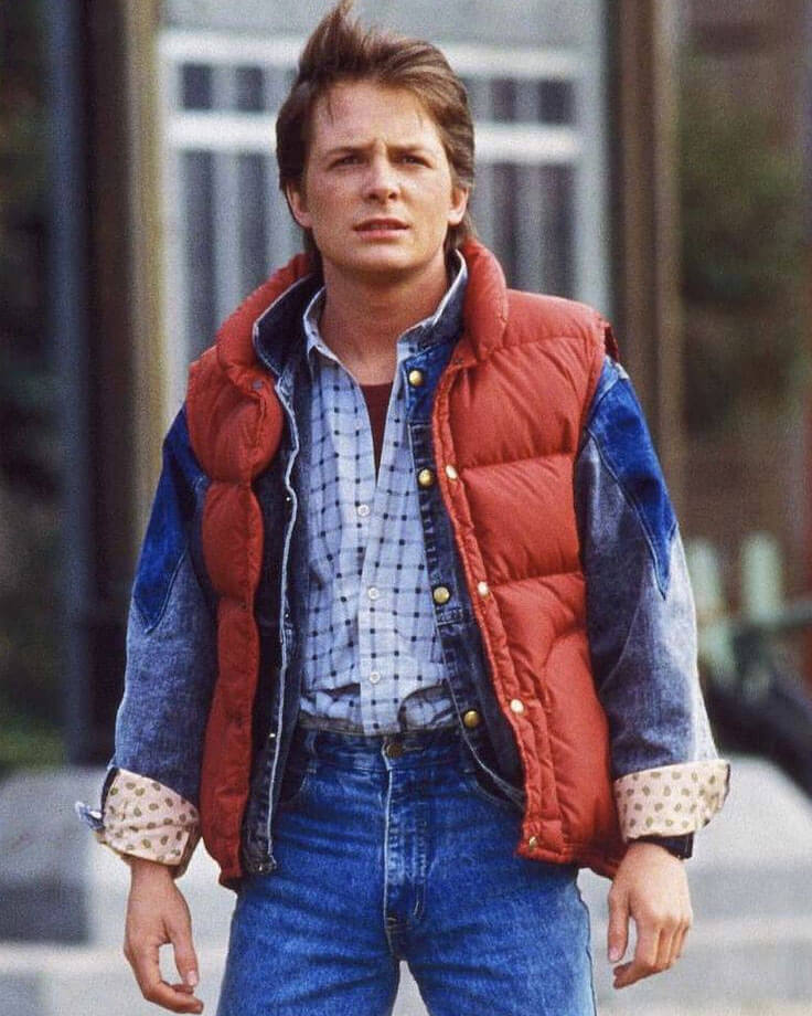 Back to The Future 2 Marty Red Puffer Vest