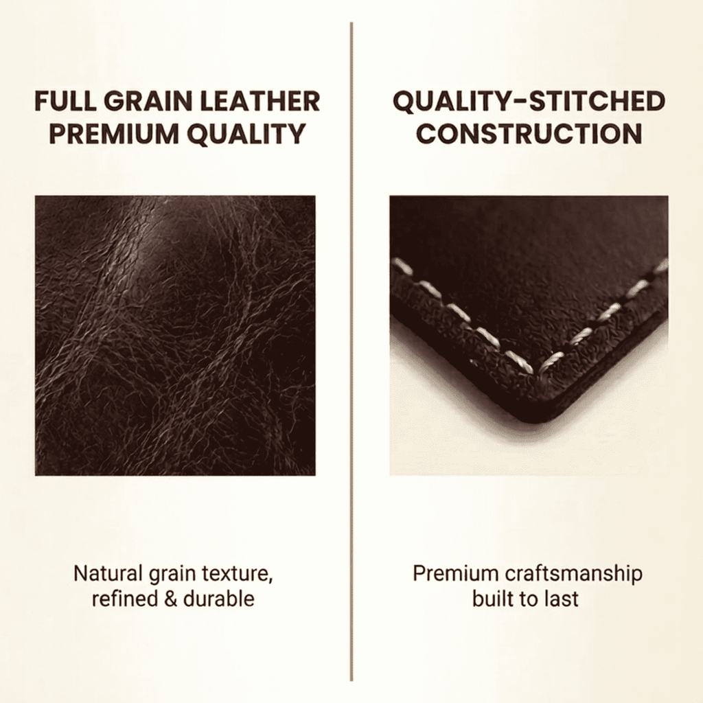 Genuine Leather Heart Bookmarks 12-Pack, showing leather material quality