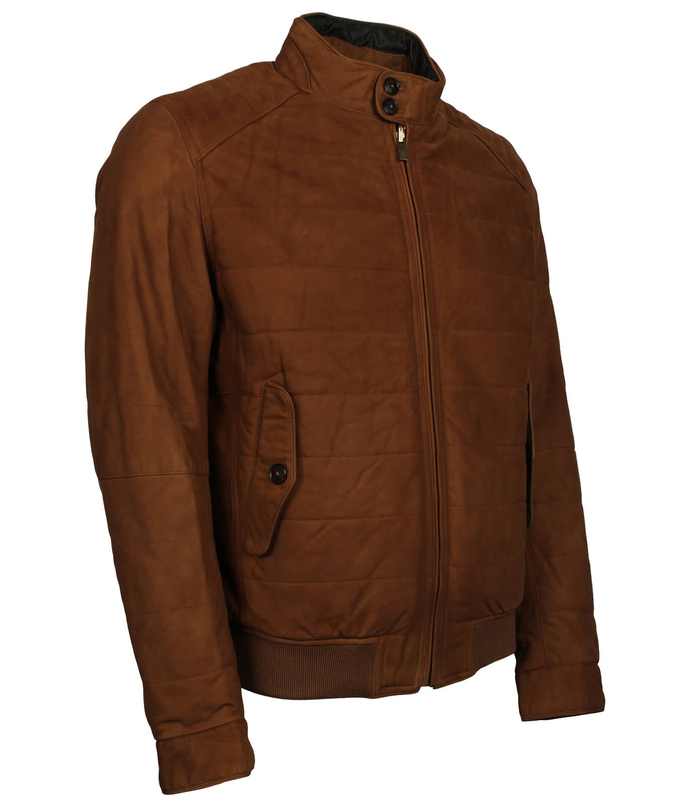 Men’s Brown Suede Bomber Jacket