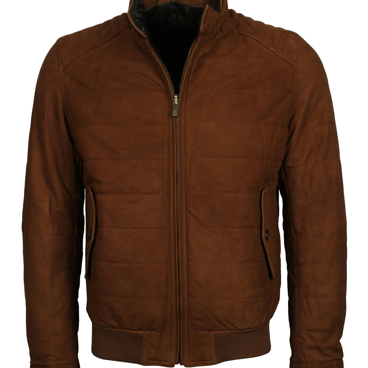 Men’s Brown Suede Bomber Jacket