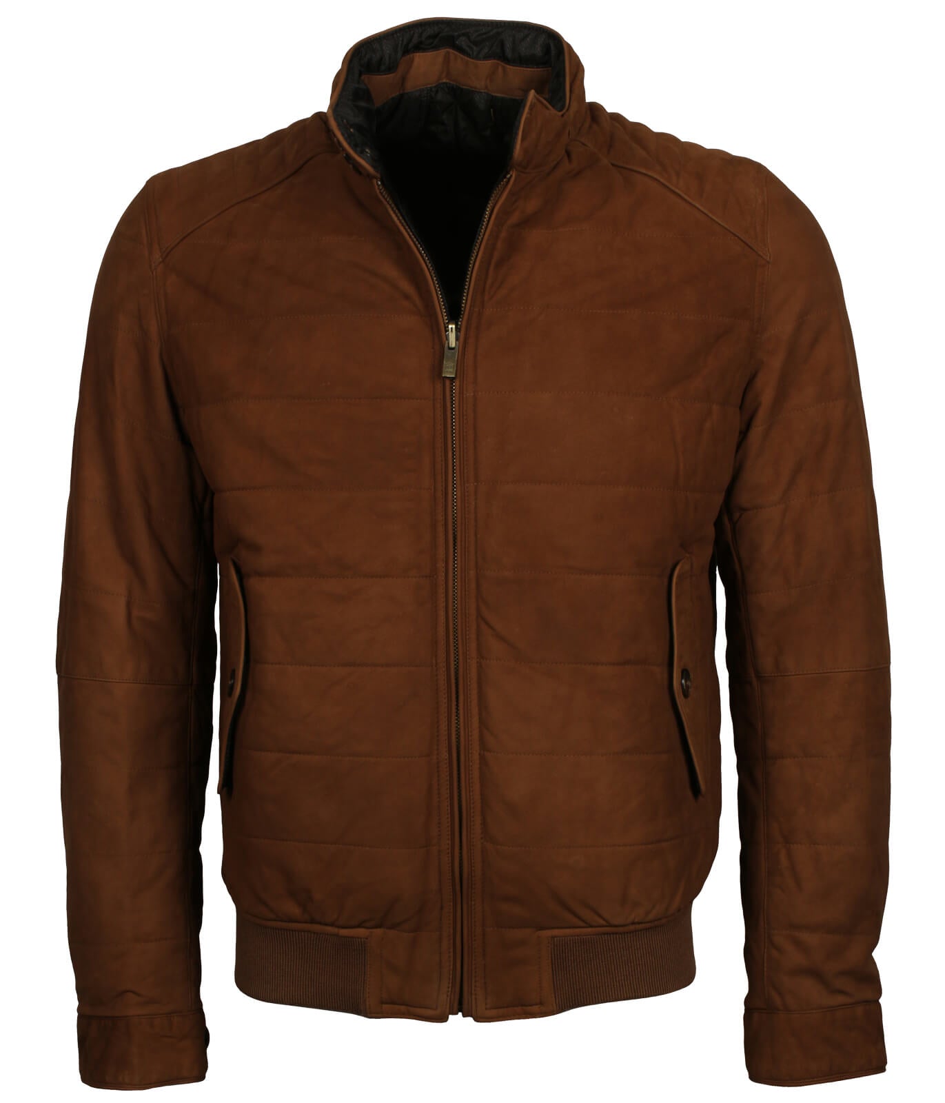 Men’s Brown Suede Bomber Jacket