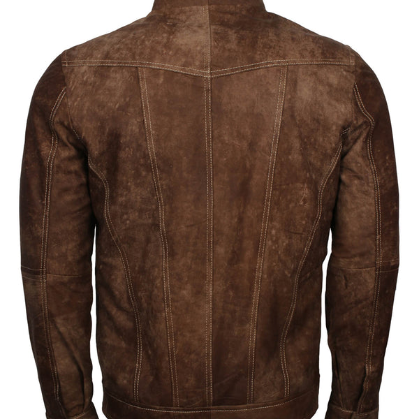 Vintage Brown Nubuck Leather Jacket