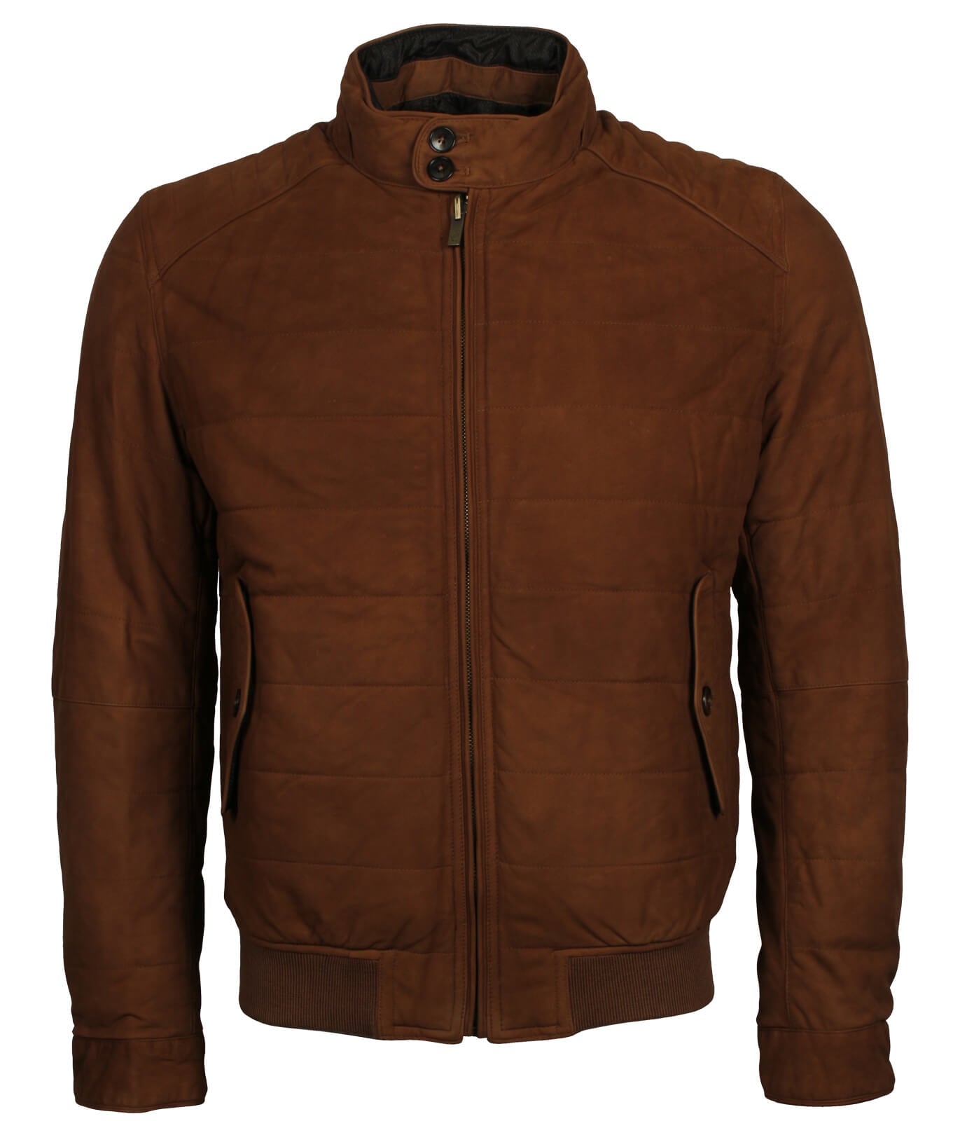 Men’s Brown Suede Bomber Jacket