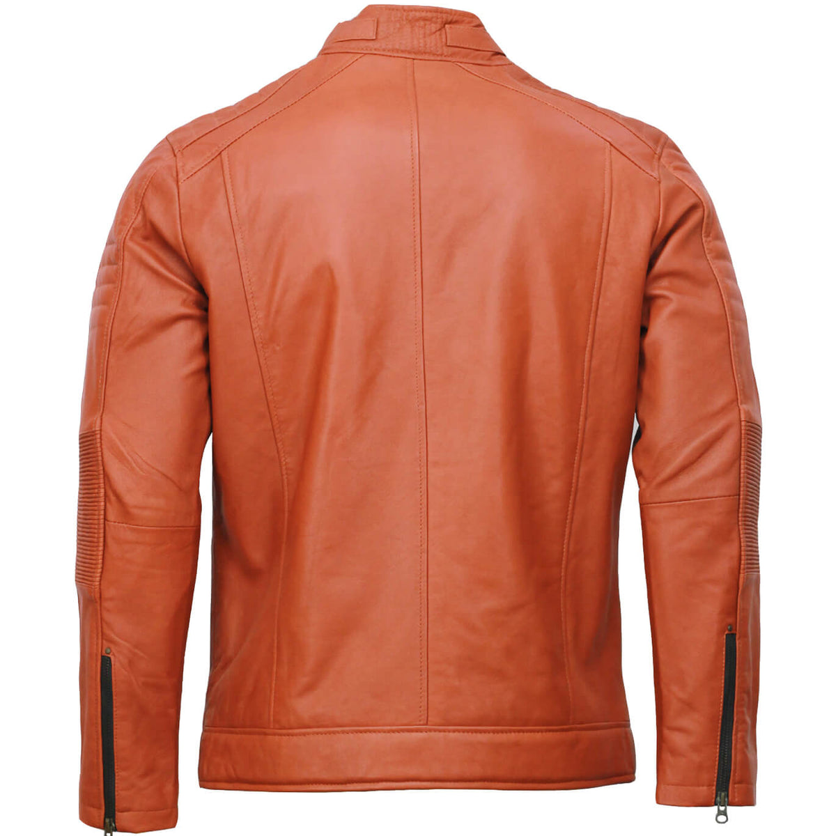 Men’s Café Racer Brown Biker Leather Jacket