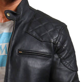 Men's Biker Black Leather Jacket