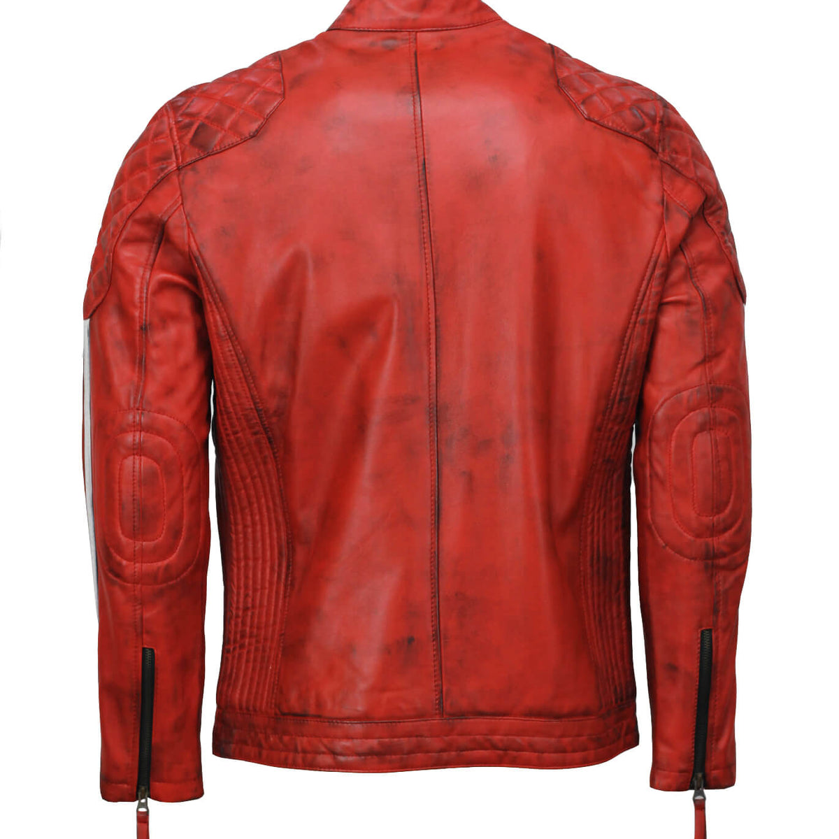 Men’s Red Motorcycle Leather Jacket