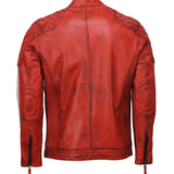 Men’s Red Motorcycle Leather Jacket
