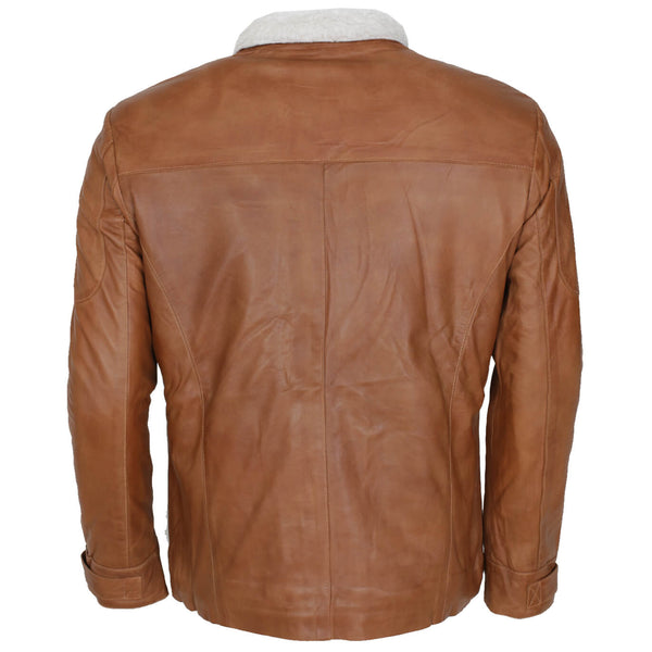 Men’s Brown Sheepskin Shearling Leather Jacket