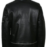 Men's Biker Black Real Leather Quilted Moto Jacket