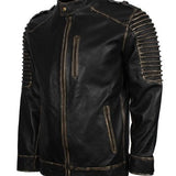 Men's Black Hooded Killing Joke Scarecrow Genuine Leather Jacket