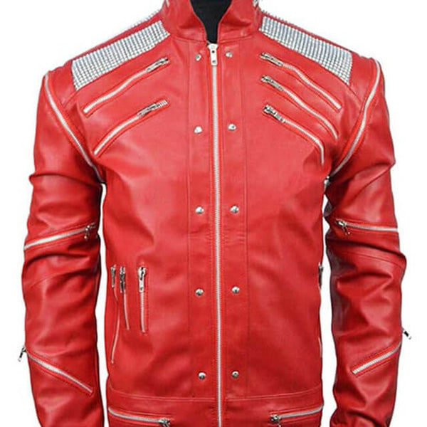 Michael Jackson Beat It Red Leather Jacket