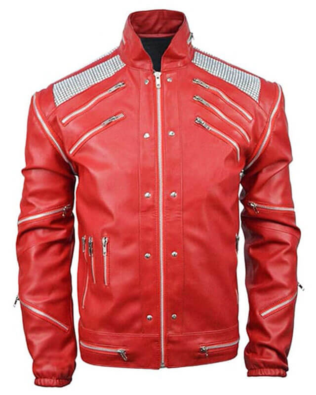 Michael Jackson Beat It Red Leather Jacket