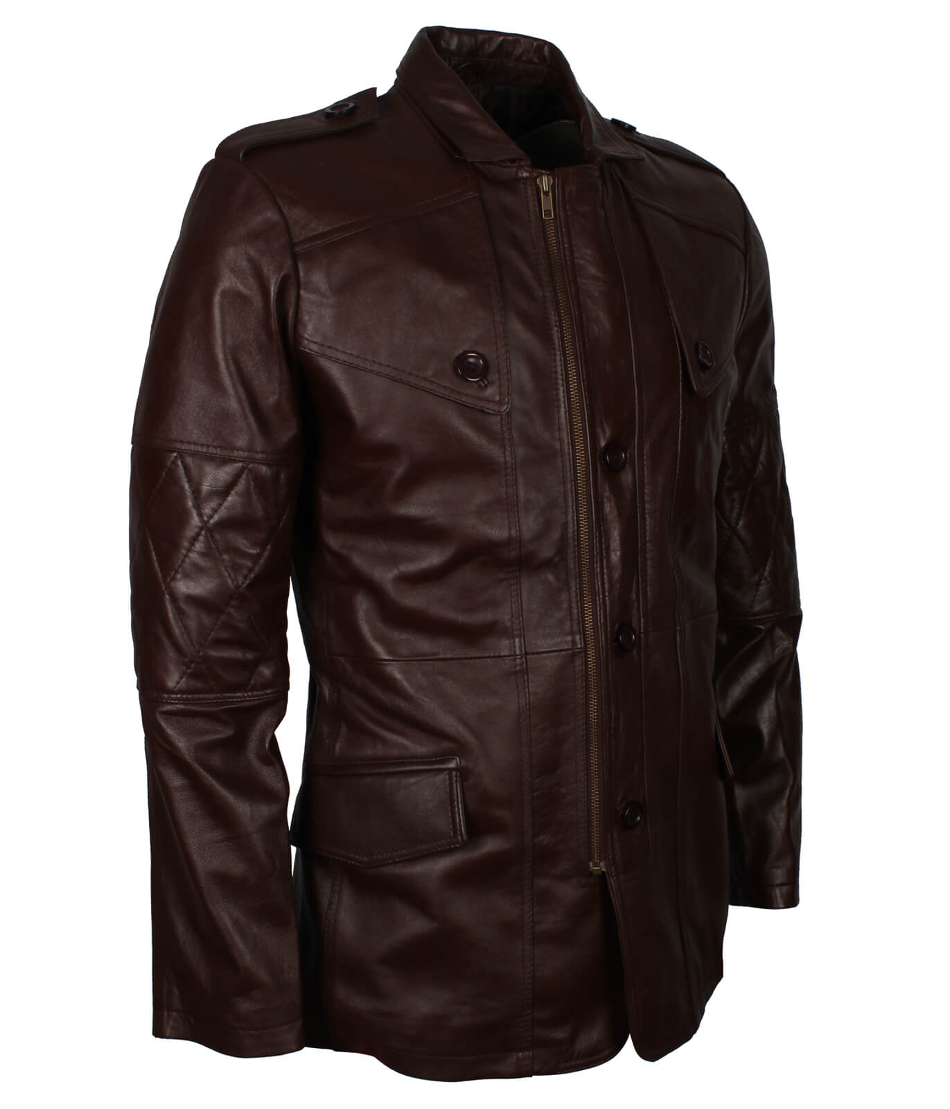 Sheepskin Dark Brown Leather Coat