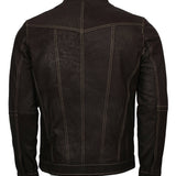 Black Nubuck Biker Leather Jacket
