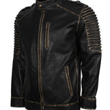 Men's Killing Joke Genuine Leather Jacket with Hood