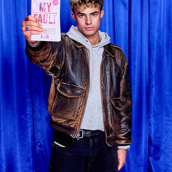 My Fault: London Nick Distressed Leather Jacket
