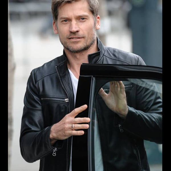 Nikolaj Coster-Waldau Black Leather Jacket