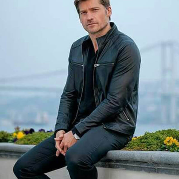 Nikolaj Coster-Waldau Black Leather Jacket
