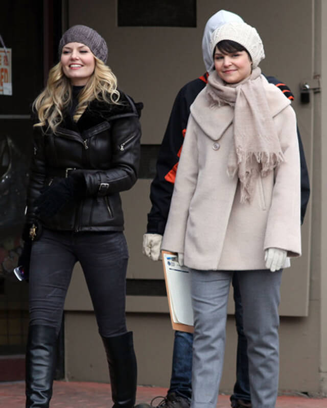 Once Upon a Time Emma Swan Shearling Leather Jacket