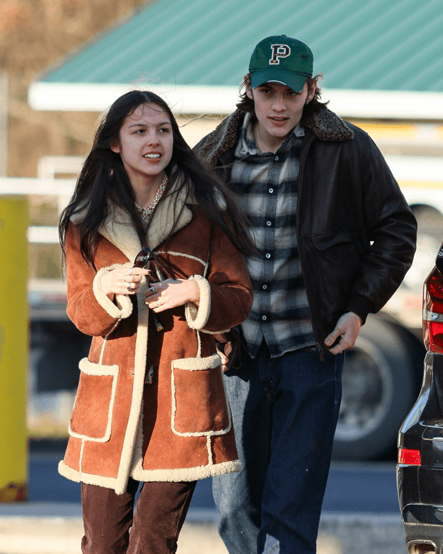 Olivia Rodrigo Brown Shearling Coat