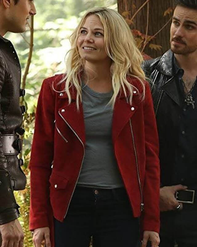 Once Upon a Time Emma Swan Red Biker Jacket