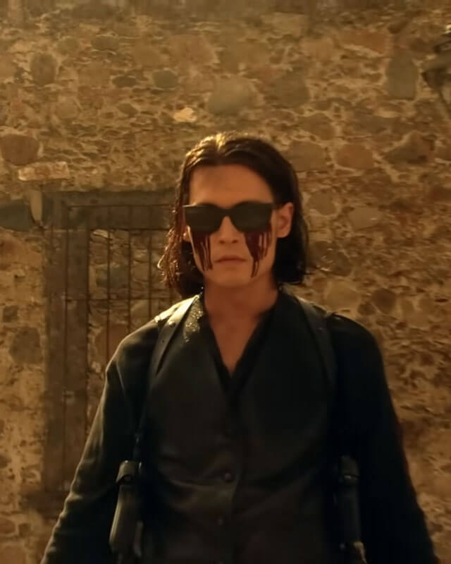 Johnny Depp Black Leather Vest