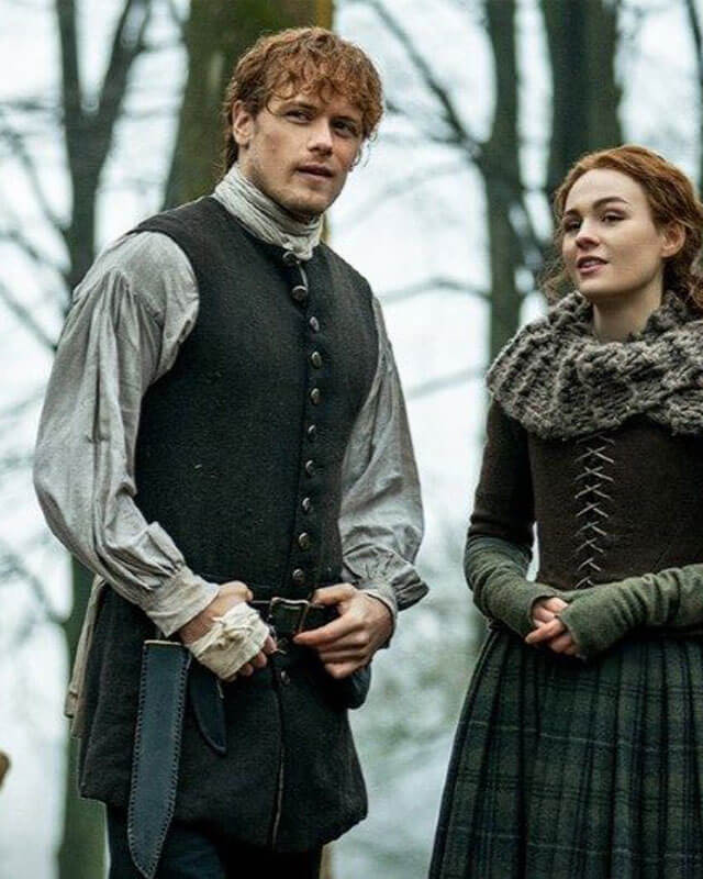 Outlander Jamie Fraser Black Vest