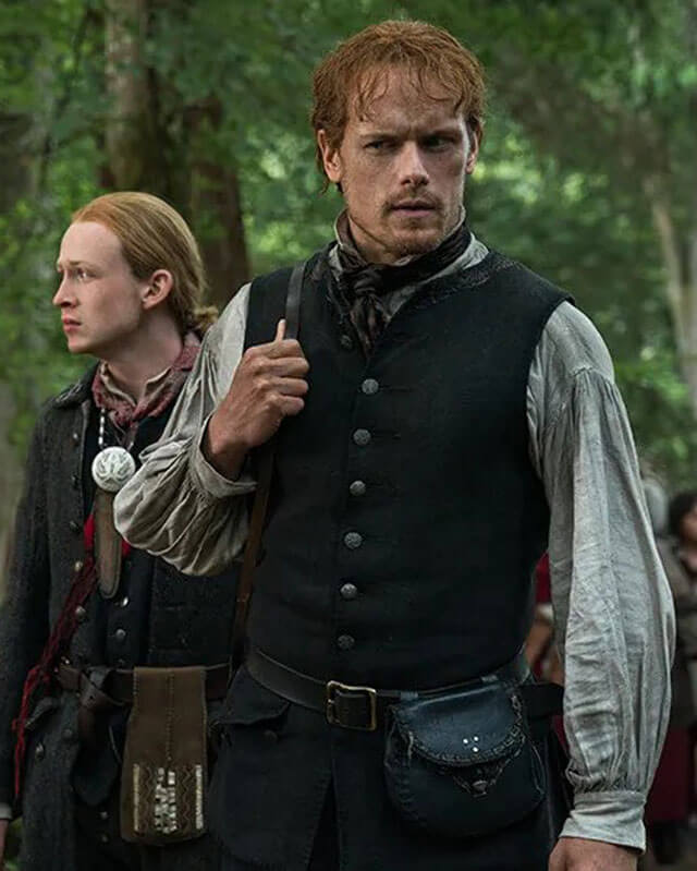 Outlander Jamie Fraser Black Vest
