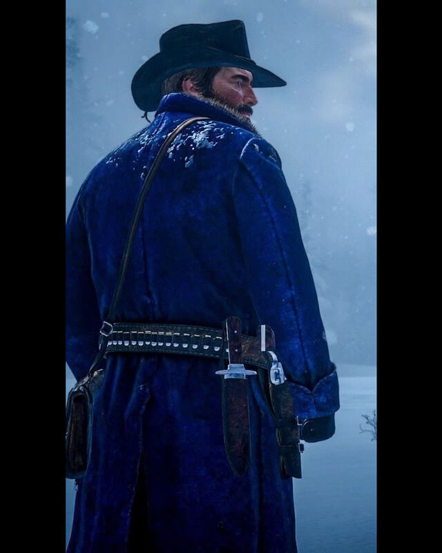 RDR Arthur Morgan Blue Shearling Coat