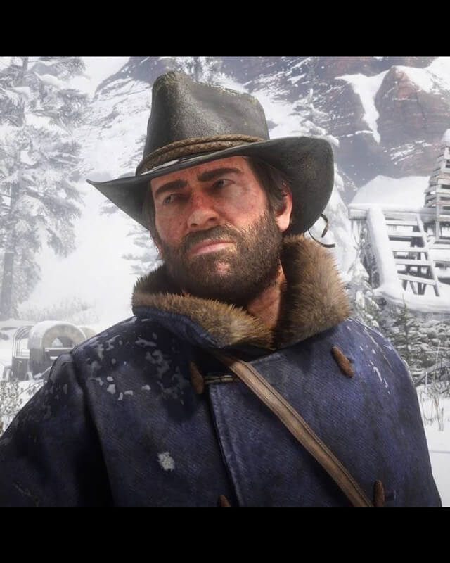 RDR Arthur Morgan Blue Shearling Coat