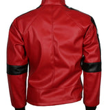 Men's Red Smokey The Bandit Out Genuine Leather Bomber Jacket