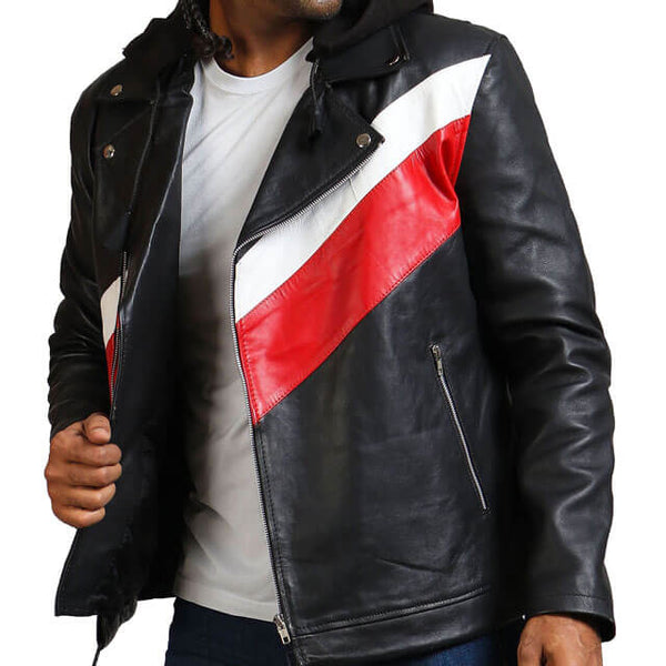 13 Reasons Why Zach Dempsey Striped Hooded Jacket