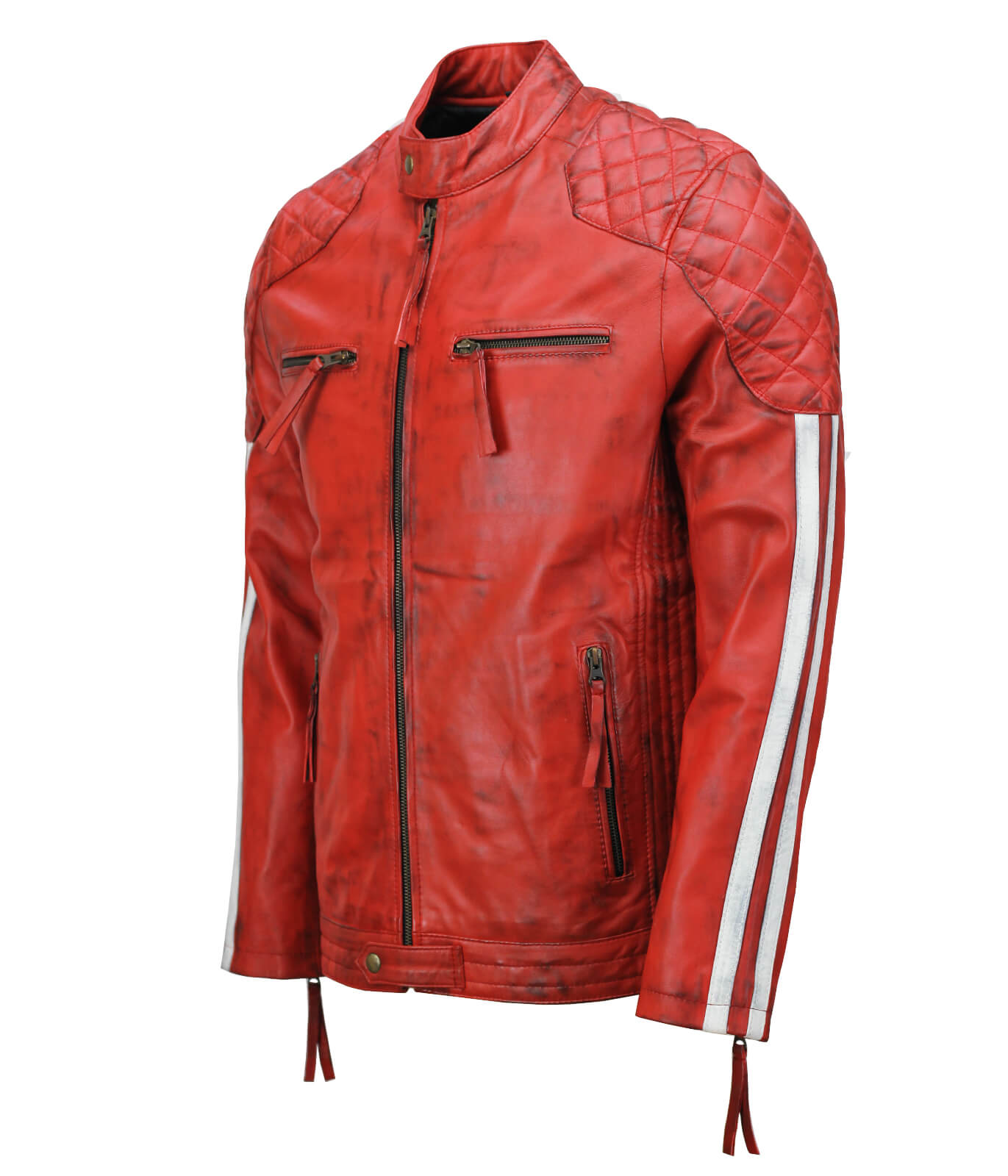 Men’s Red Motorcycle Leather Jacket