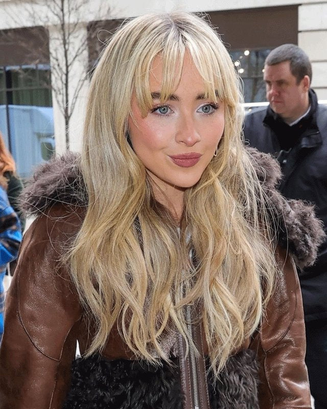 Sabrina Carpenter Brown Cropped Leather Jacket