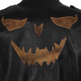 Men's Black Hooded Killing Joke Scarecrow Genuine Leather Jacket