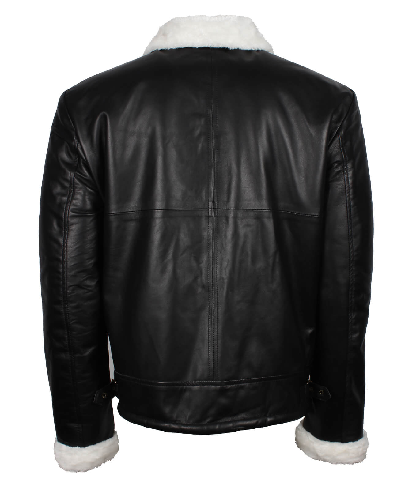 Men’s Winter Shearling Black Leather Jacket