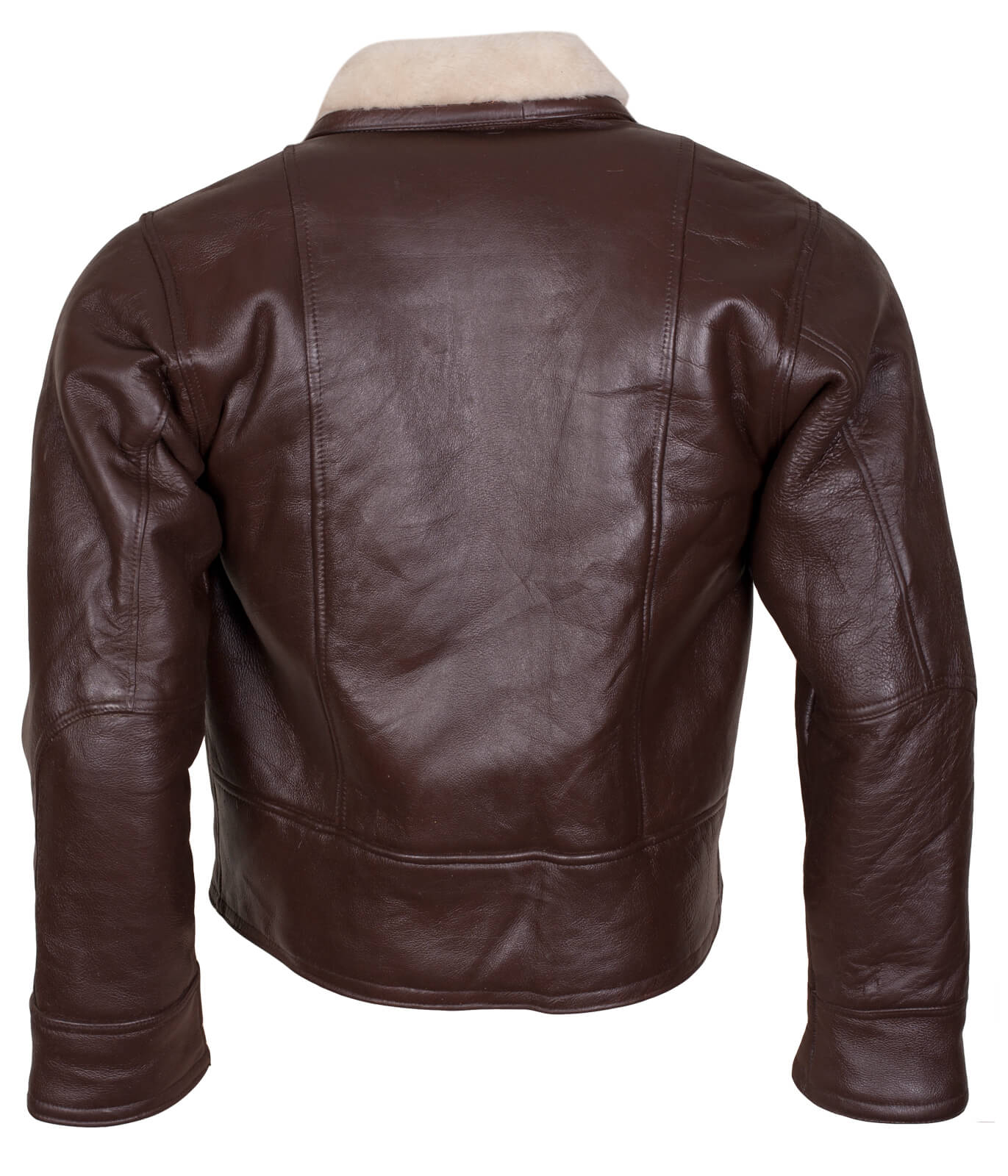 Dark Brown Motorcycle Shearling Leather Jacket