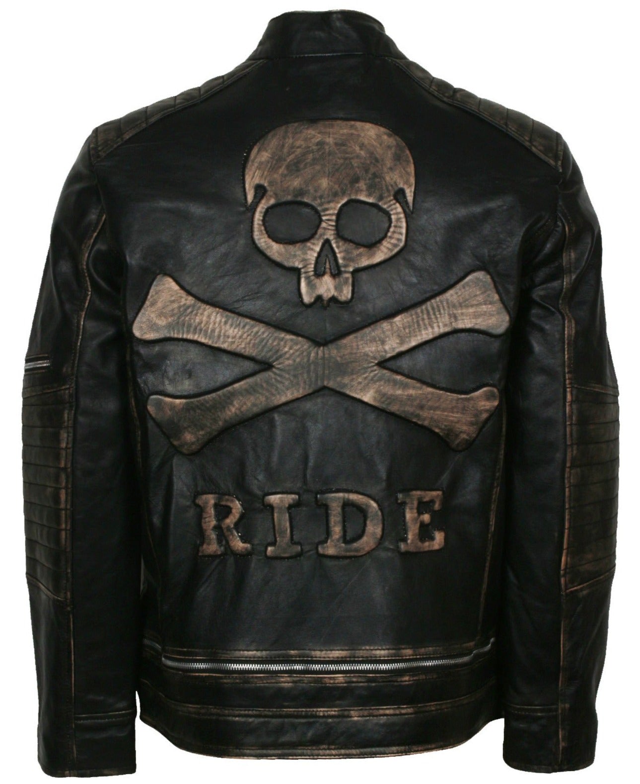 Skull Leather Jacket New Look Biker Jacket Mens