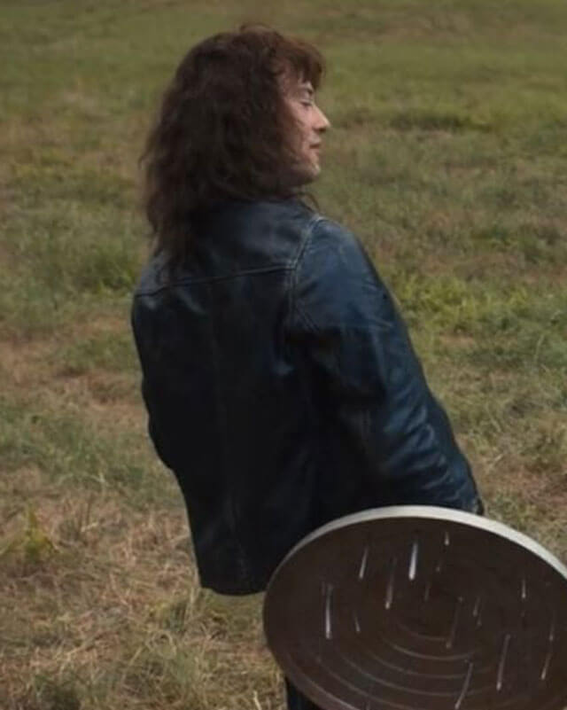 Eddie Munson Stranger Things Blue Leather Jacket