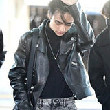 Stray Kids Hyunjin Biker Leather Jacket