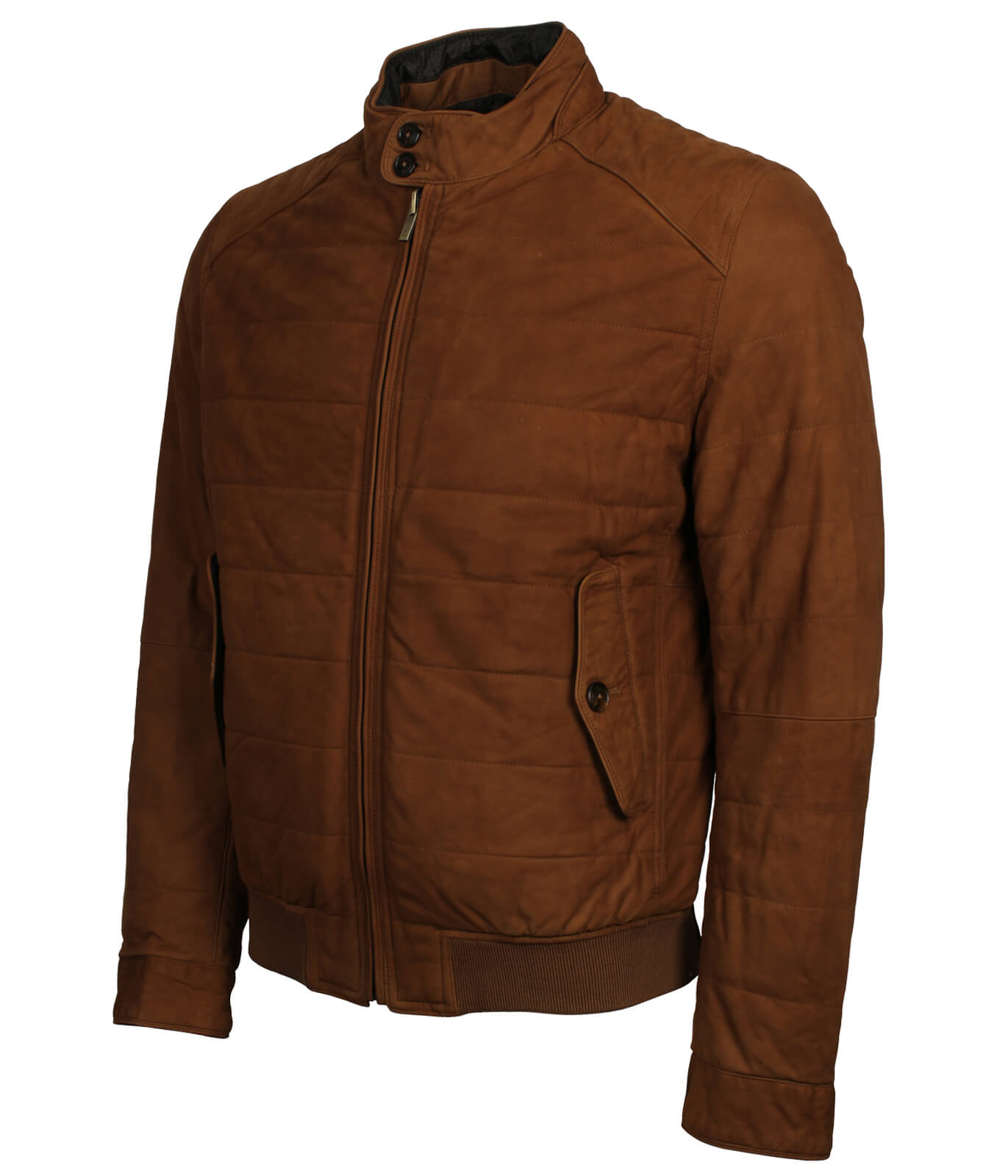 Men’s Brown Suede Bomber Jacket