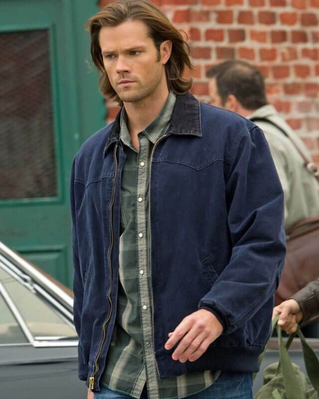 Supernatural Sam Winchester Blue Bomber Jacket